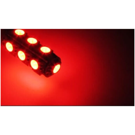 LED Лед Диодни Крушки За Габарит, Т10 W5W, 13 SMD, 12V, Червена, Canbus - Error free , Без грешки