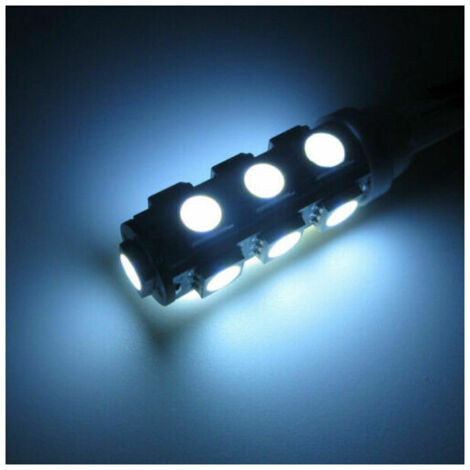 LED Лед Диодни Крушки За Габарит, Т10 W5W, 13 SMD, 12V, Бяла, Canbus - Error free , Без грешки