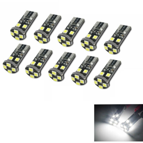 LED Лед Диодни Крушки За Габарит, Т10 W5W, 8 SMD, 12V, Canbus - Error free , Без грешки