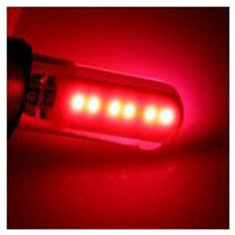 LED Лед Диодни Крушки За Габарит, Т10 W5W, COB 12-Core, 12V, Червена, Canbus - Error free , Без грешки