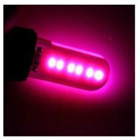 LED Лед Диодни Крушки За Габарит, Т10 W5W, COB 12-Core, 12V, Лилава, Canbus - Error free , Без грешки