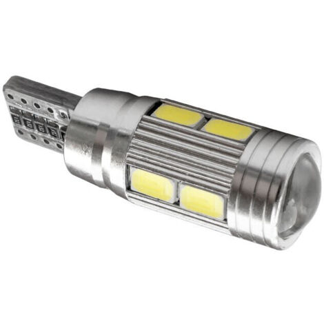 Лед LED Крушка За Габарит, Т10 W5W LED 10 SMD, Canbus, 12V, Бяла Светлина