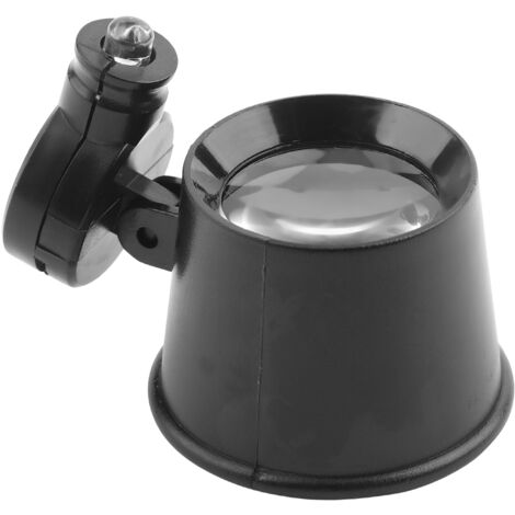 LED 10X Magnifier Eye Loupe Jewelry Magnifying Single Glass Watch Repair Tool