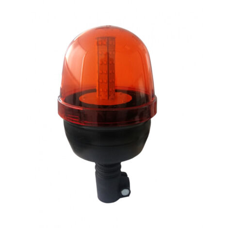 LED ЛЕД Аварийна, Сигнална Лампа Маяк Буркан 12/24V Оранжева, Жълта с Гладко Стъкло и 3 Режима На Светлина