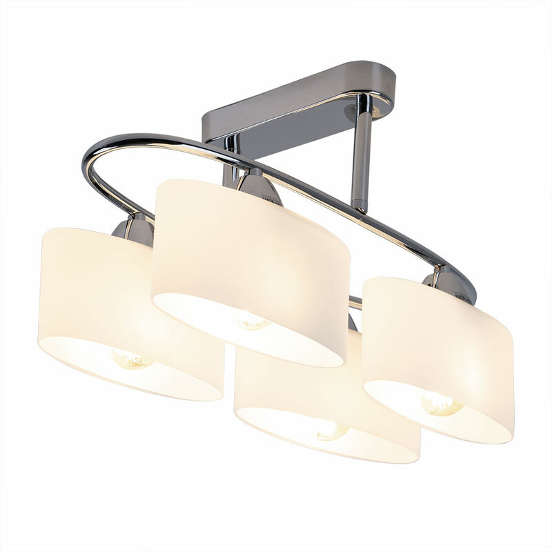 Image of Etc-shop - led 12 watt lampada da soffitto lampada da soffitto in vetro cromato apparecchio di illuminazione