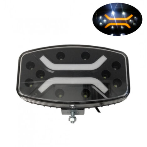 LED ЛЕД Високомощен диоден фар халоген лампа 12V - 24V бяло-жълто за АТВ джип камион трактор земеделски и селскостопанск