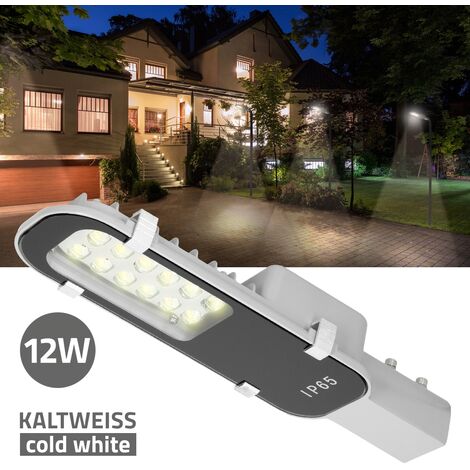 LED 12W route rue réverbère eclairage projecteur jardin lampadaires blanc froid