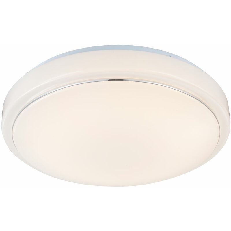Image of Plafoniera plafoniera soggiorno lampada soggiorno luce corridoio, 3 livelli di luminosità, bianco opale, led 15W 1000Lm bianco caldo, DxH 33x10cm