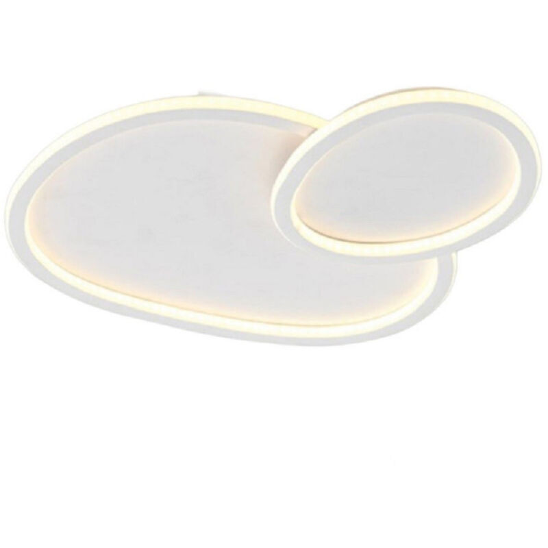 Trade Shop - led-deckenleuchte 2 oval dreifarbiges licht 45 w deckenleuchte PN-25-3C -