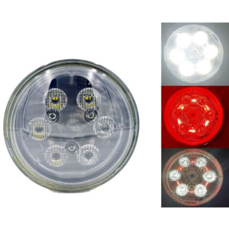 ЛЕД Диоден Халоген LED Лампа 2100lm 112mm 24W Бяла и Червена Светлина