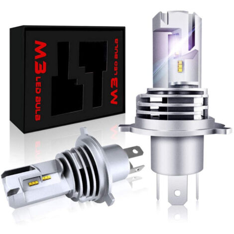 Комплект Умалени Мини Лед Led Диодни Крушки М3 H4 Х4 9V 12V 24V 50W 5000lm за фарове