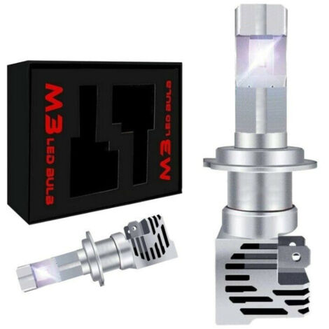 Комплект Умалени Мини Лед Led Диодни Крушки М3 H7 Х7 12V 24V 50W 5000lm за Трактори Мотоциклети Мотори Автомобили
