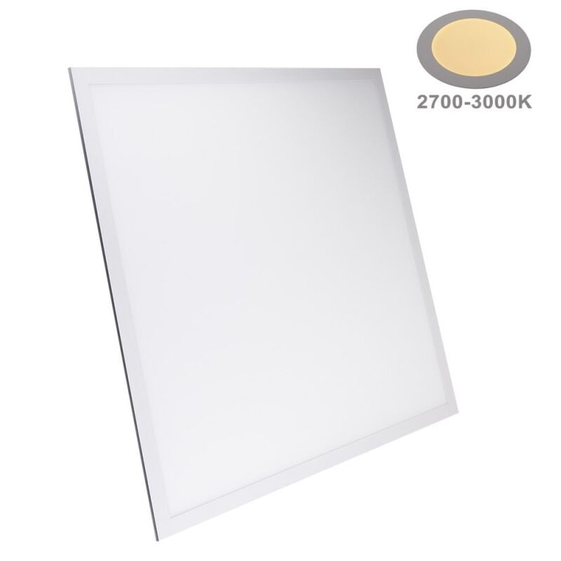 Dalle led 36W 210W 3600lm Carré Blanc 620mmx620mm - Blanc Chaud 2700K