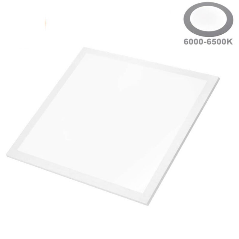 Dalle led 36W 210W 3600lm Carré Blanc 620mmx620mm - Blanc du Jour 6000K