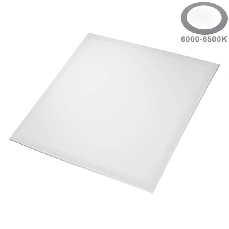 Dalle led 36W 210W 3600lm Carré Blanc 620mmx620mm - Blanc du Jour 6000K