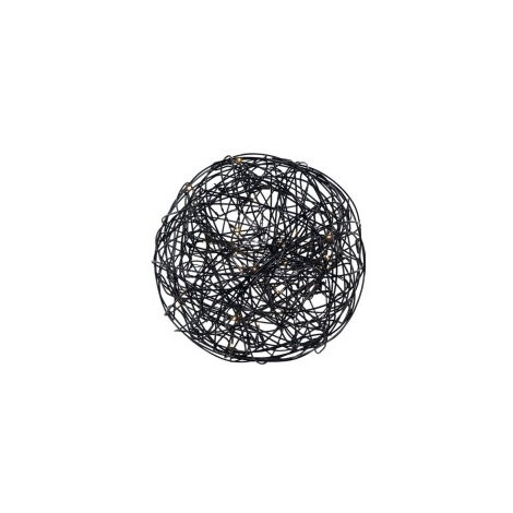 LED-3D Kugel "Trassel", schwarz, Aluminium, 30 cm