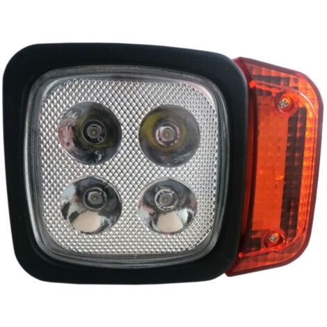 Ляв LED Фар с Мигач, Подходящ за Трактор, Комбайн, Багер, Снегорин и др - 4 диода, 12W, 1000lm