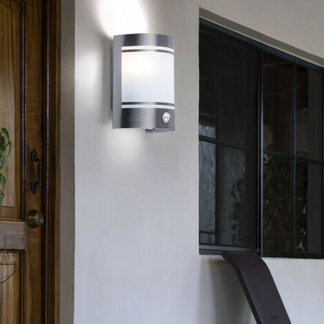 Außen Wand Lampe mit Bewegungsmelder Haus Tür Strahler Spot Leuchte Kugel Licht 
