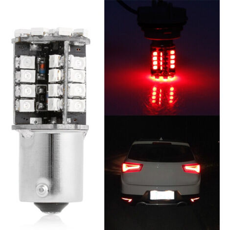 LED Лед Крушки, Стоп, 44 SMD, Canbus, 1156 (P21W), 12V, Червена Светлина