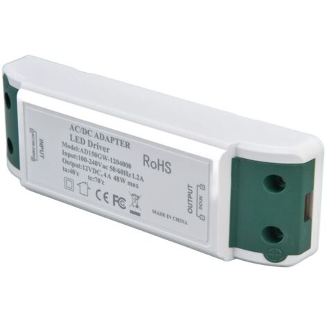 LED 48W LED Driver DC 12V 4A Adaptateur Convertisseur LED Transfo Conducteur Alimentation de tension constante-VSIAISV