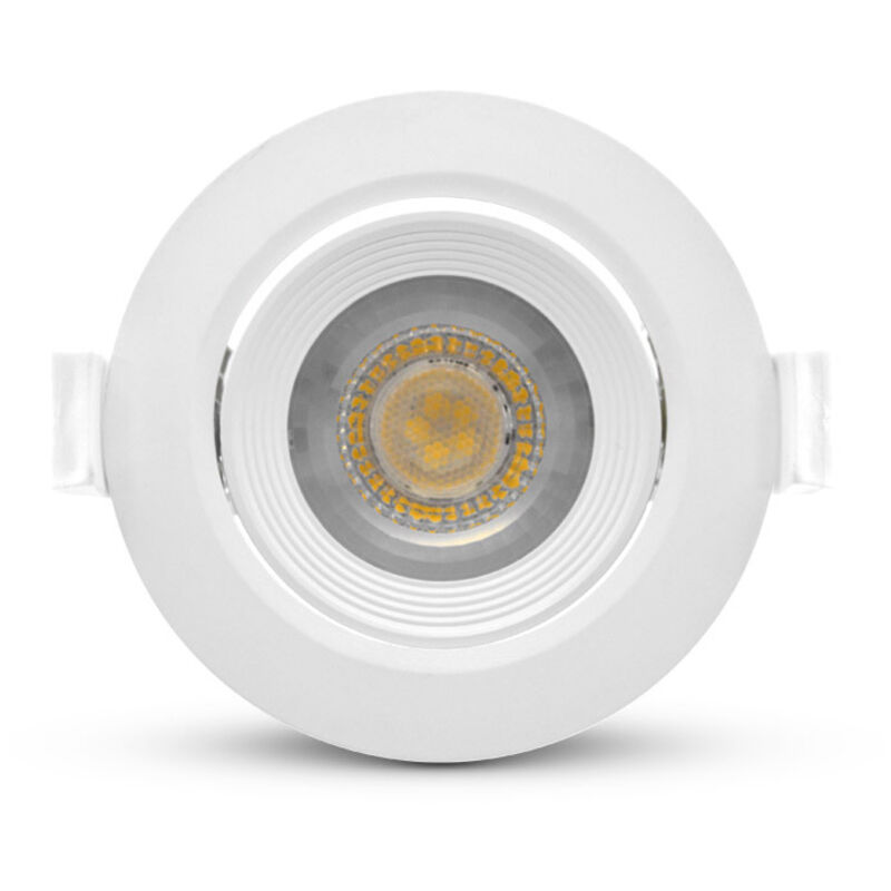 Vision-el - Spot led Orientable carat Orientable - 5W Miidex Lighting® blanc-chaud-3000k - noir