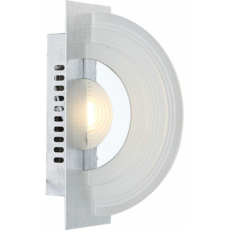 Image of Globo - led 5 watt illuminazione applique da parete in vetro illuminazione a parete alluminio cromo 41717-1W