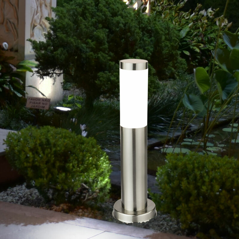 Image of Etc-shop - Lampada da terra lampada da percorso luce da esterno luce da patio lanterna in acciaio inox IP44 luce da giardino
