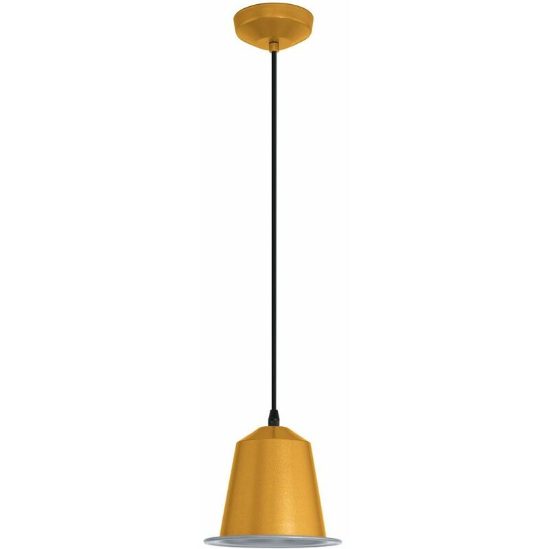 Image of Lampada a sospensione a led da 5 watt con illuminazione metallica dorata a sospensione Eglo 75105