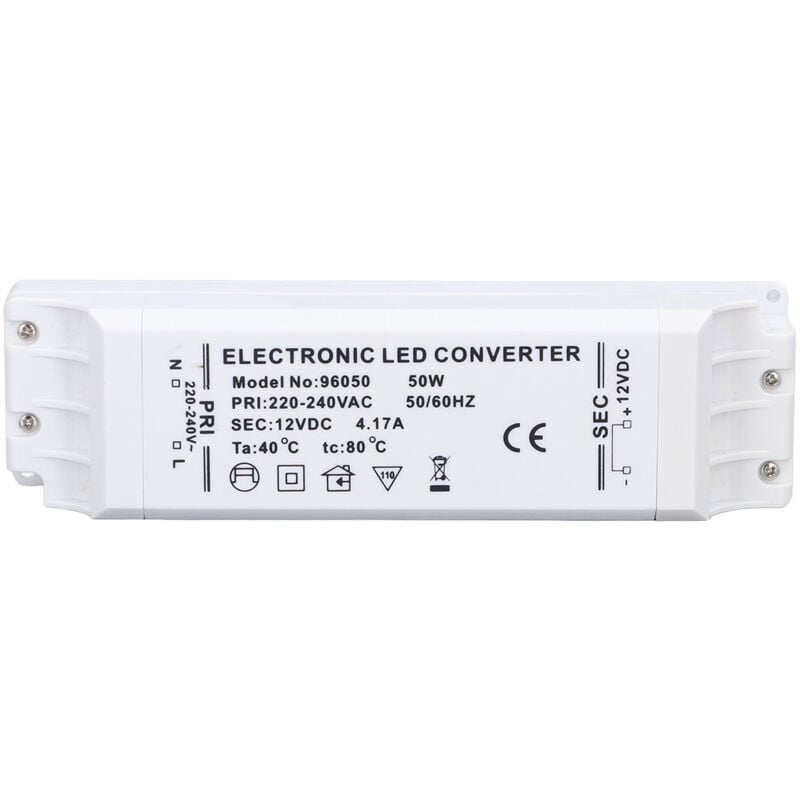 Led 50W 12V Driver led à intensité variable 4.17A Adaptateur de transformateur d'alimentation led Alimentation à courant constant ac 220V Protection