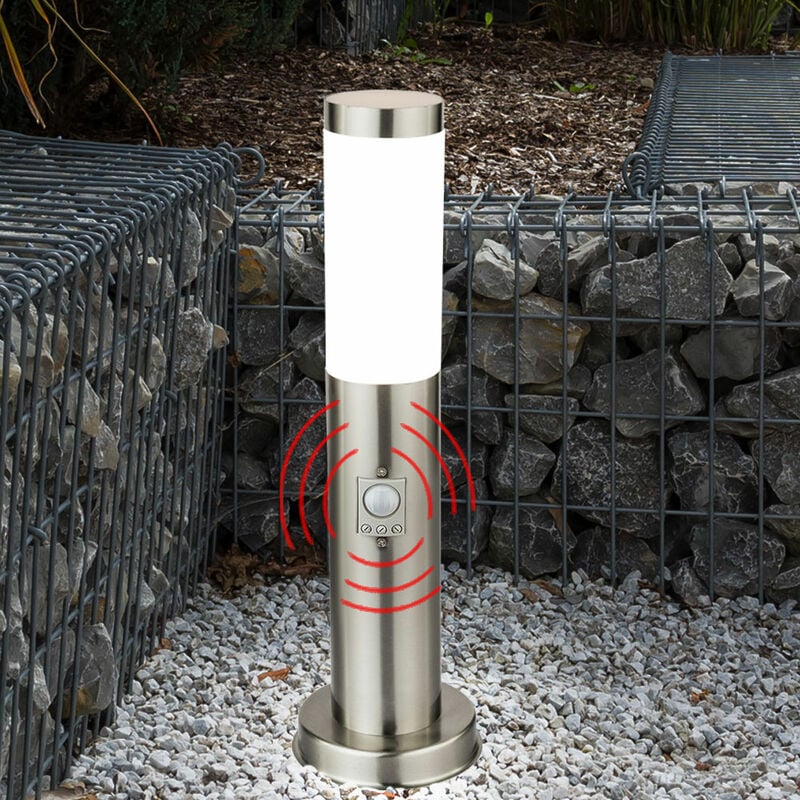 

Luz exterior LED de 9,5 vatios, detector de movimiento, lámpara de pie, iluminación
