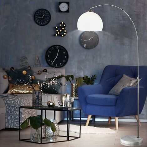 LED 9,5 Watt Steh Leuchte Marmor Sockel Beleuchtung Decken Fluter Lese Lampe