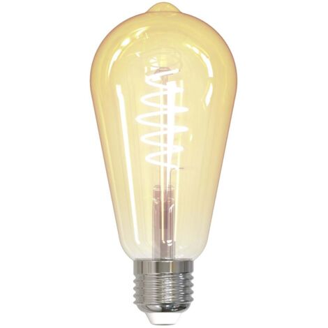 LED à intensité variable 'E27 4,9W LED-Filament-Lampe' en verre