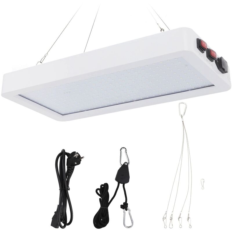 Eosnow - Jeffergarden 2000W led à spectre complet élèvent la lumière Double interrupteur plante élèvent la lumière avec 3 vitesses pour les plantes
