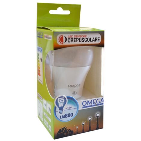 LED A60 CON SENSORE CREPUSCOLARE 10W E27 4000K