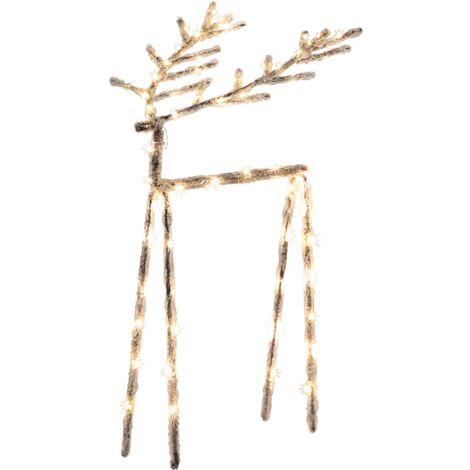 LED-Acryl-Design-Rentier "Icy Deer", 60 LED, 40 x 25 cm