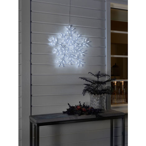 Acryl Funktionen 24V Schneeflocke LED Kaltweiße mit 8 90 Dioden Außentrafo