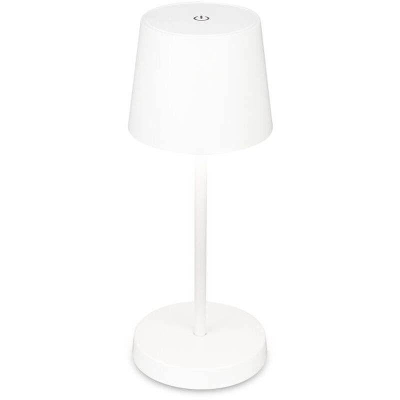 Boja Led Tischlampe Kabellos Ip44, Dimmbar, Touch, Kabellos, Spritzwasserschutz, Weiß, Ø10, 5 X 26 Cm - Briloner