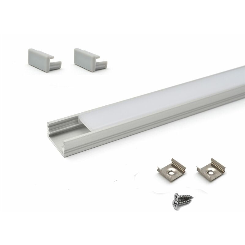 Led Aluminium Profile Corner 1M For led Strip Light With Milky Cover - Pack of 5