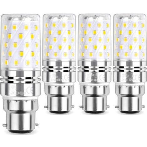 LED Ampoule à Maïs 12W, 100W Équivalent Ampoules à Incandescence, B22 Casquette Baïonnette, 3000K Blanc Chaud, 1450LM, Pack of 4