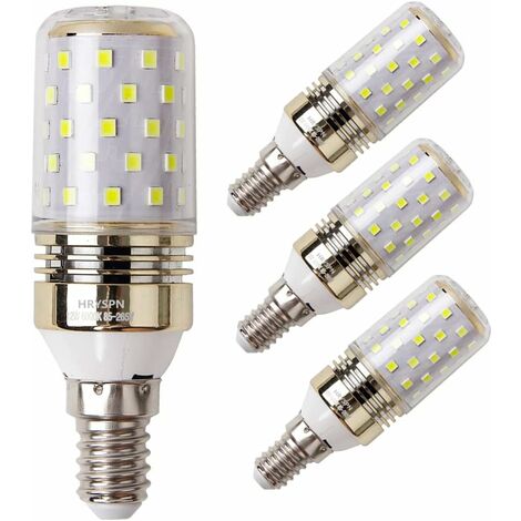 LED Ampoule de maïs E14 12W Candélabre ampoules 100W équivalent, 1100LM, Blanc Froid 6000K ampoules LED Lustre décoratifs, non dimmable (4 PACK) [Classe énergétique A++]