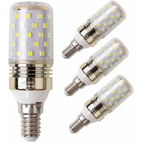 LED Ampoule de maïs E14 12W Candélabre ampoules 100W équivalent, 1100LM, Blanc Froid 6000K ampoules LED Lustre décoratifs, non dimmable (4 PACK) [Classe énergétique A++]