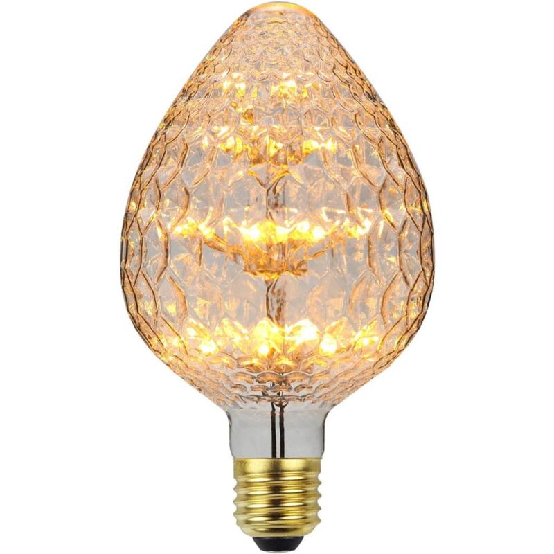 Led Ampoule Vintage Ampoule rgb Feu D'artifice Edison Ampoule 3W 220/240V E27 Ampoule Décorative (G95 Fraise) [Classe énergétique g]