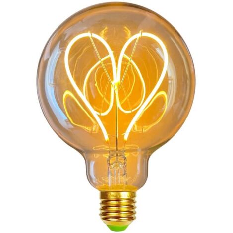 Led Ampoules Vintage Ampoule 4W Dimmable Antique Edison Ampoule Led Filament 220/240V G95 Coeur Chaleur Lueur (Doré)