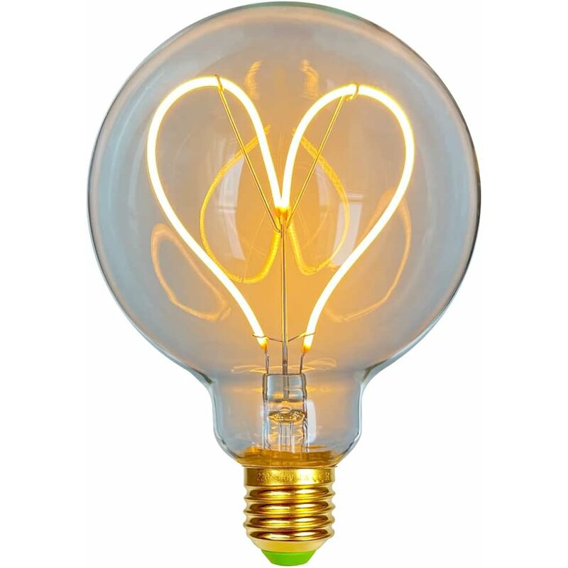 Led Ampoules Vintage Ampoule 4W Dimmable Antique Edison Ampoule Led Filament 220/240V G95 Coeur Chaleur Lueur (Transparent) [Classe énergétique g]