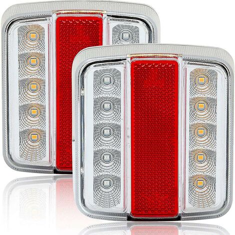 LED-Anhänger-Rückleuchten-Set, 12 V, 14 LED-Markierungs-LKW, wasserdichte Lampen, Bremslicht für Wohnmobil-Traktor VA