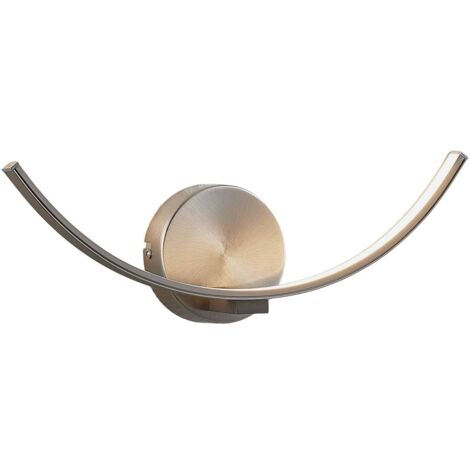 LED Aplique 'Iven' (Moderno) en Gris hecho de Metal e.o. para Salón & Comedor (1 llama,) de Lindby reflector de pared, lámpara de pared - Sin satinar, blanco satinado