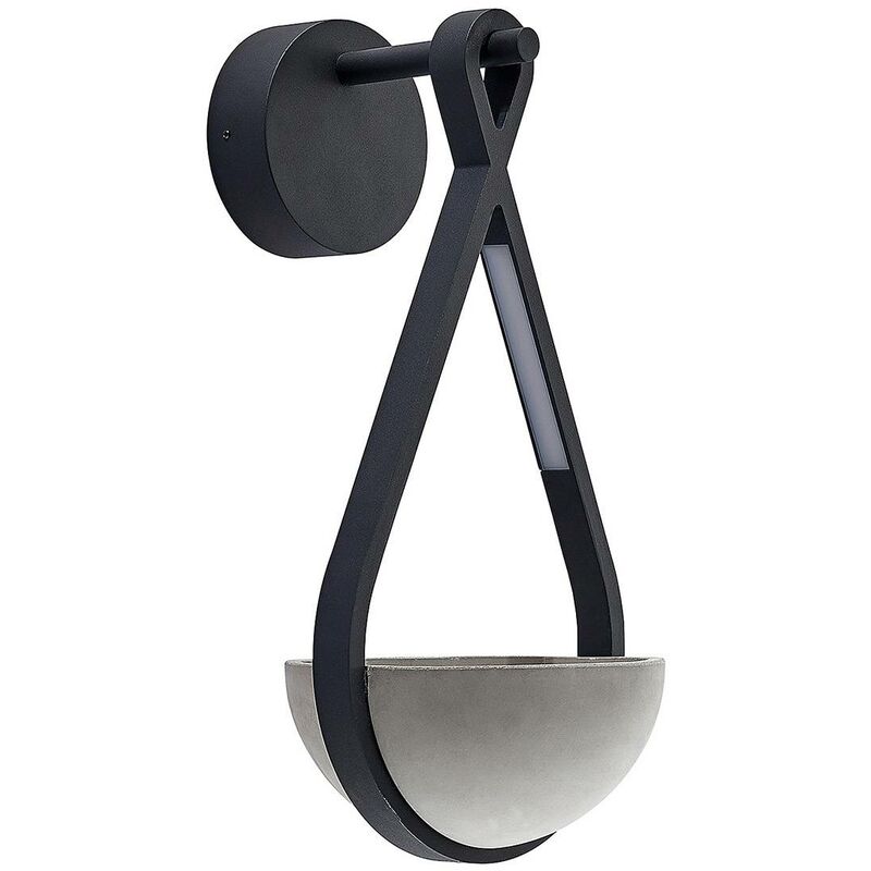 LED Applique Exterieur en béton 'Florka' en aluminium