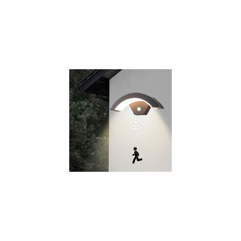 LED Applique Murale, 18W Applique Exterieur/Intérieur LED avec Détecteur de Mouvement, Lampe murale avec LED Panneau, IP65 Éclairage Lampe Moderne pour Entrée Jardin, 3000K