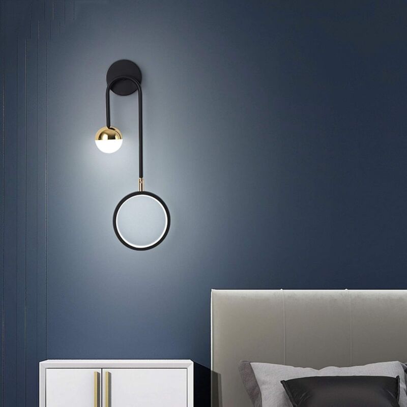 Einemgeld - led Applique Murale Chevet l'horloge Design Pivotant Orientable pour Hôtel Restaurant Salon Moderne Eclairage Intérieur Salon 13W