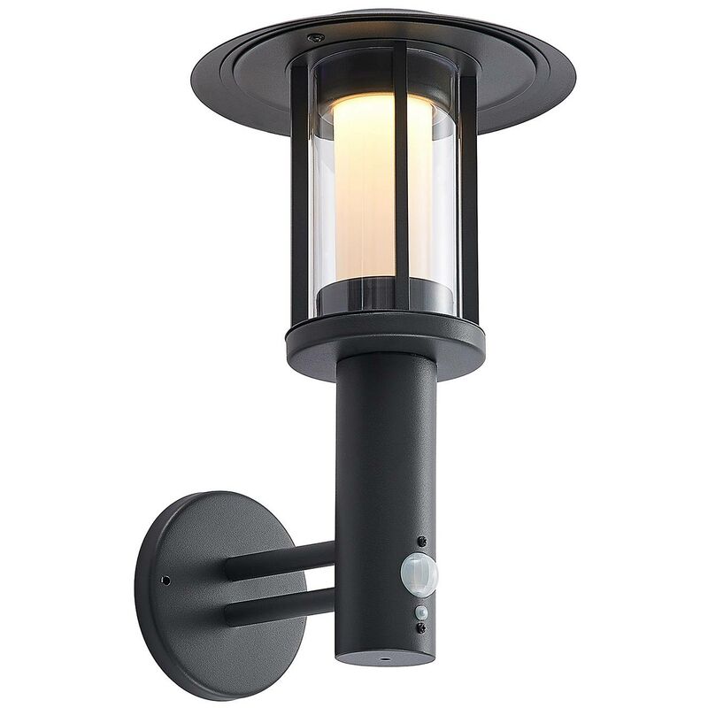 LED Applique Murale Solaire 'Volki' en inox - gris foncé